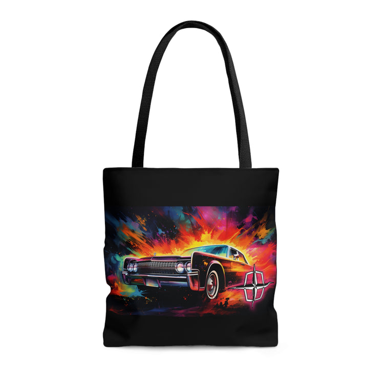 AOP Tote Bag - 1961 Lincoln Continental Neon Oil Painting Right - Cultura Life Design