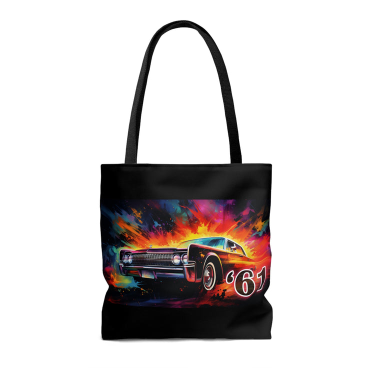 AOP Tote Bag - 1961 Lincoln Continental Neon Oil Painting Right - Cultura Life Design