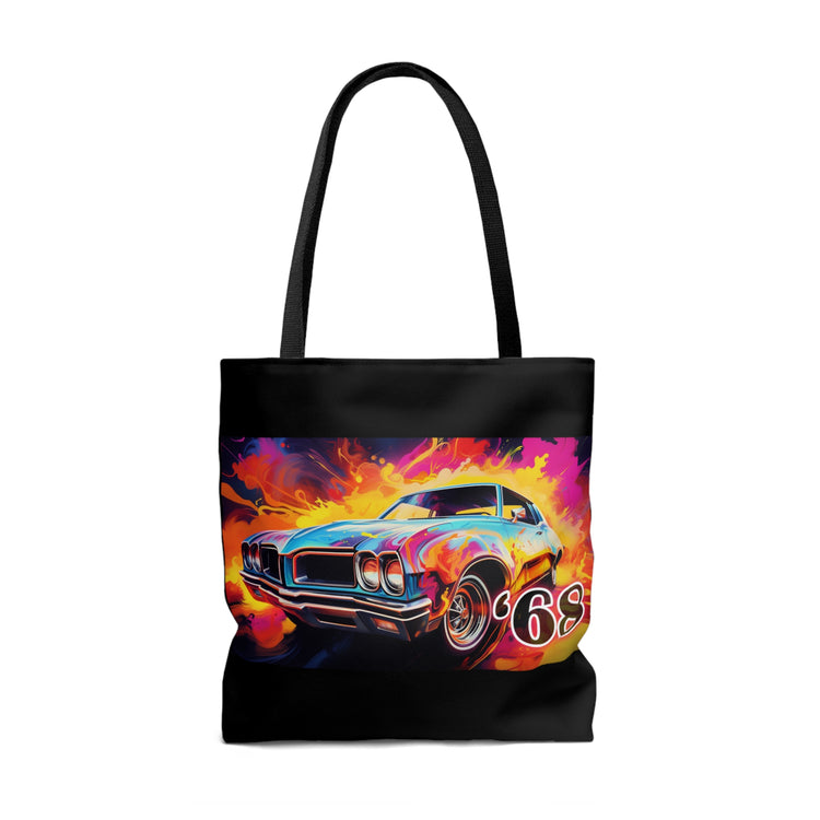 AOP Tote Bag - 1968 Oldsmobile Cutlass Supreme Neon Oil Painting Right - Cultura Life Design