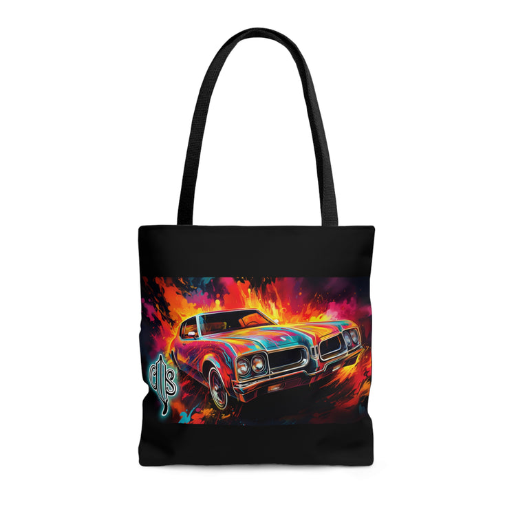 AOP Tote Bag - 1968 Oldsmobile Cutlass Supreme Neon Oil Painting Left - Cultura Life Design