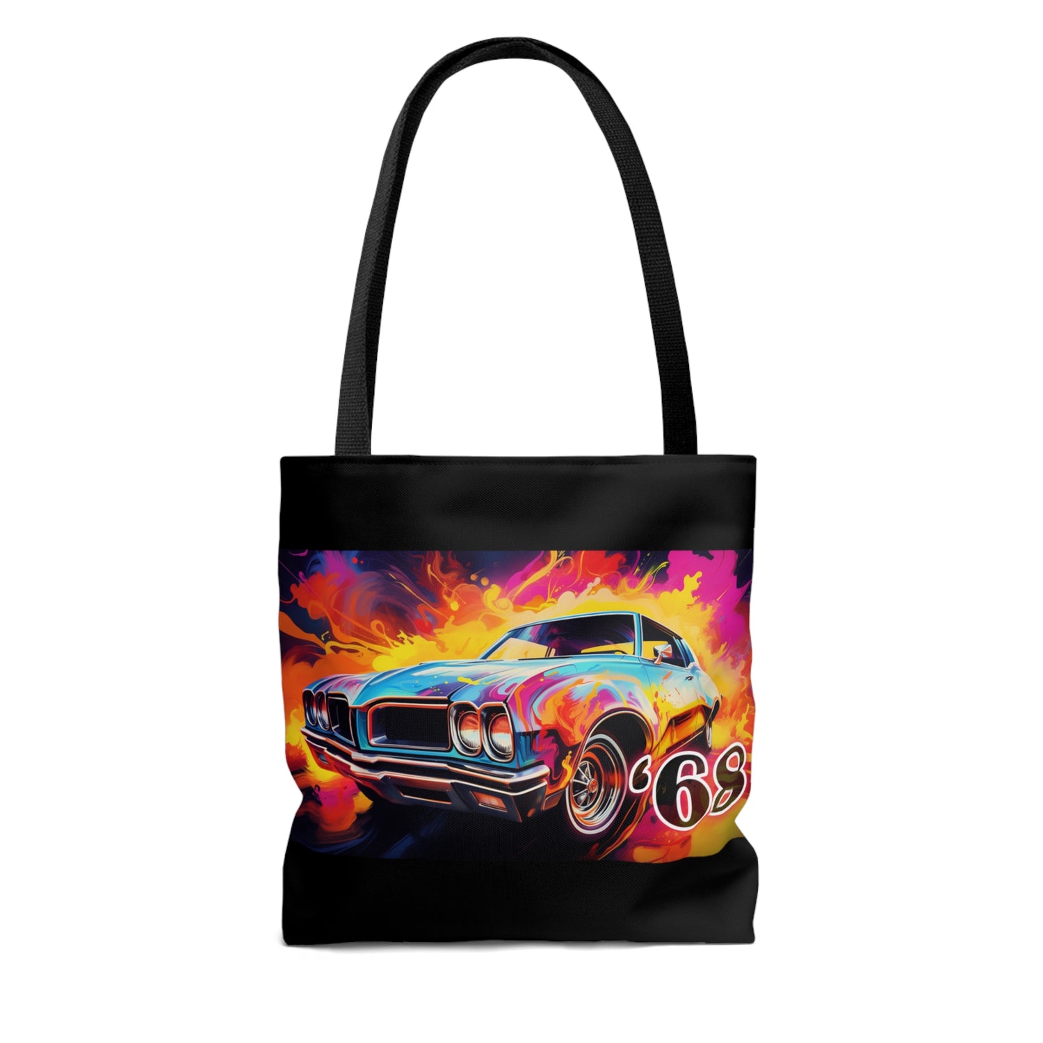 AOP Tote Bag - 1968 Oldsmobile Cutlass Supreme Neon Oil Painting Right - Cultura Life Design