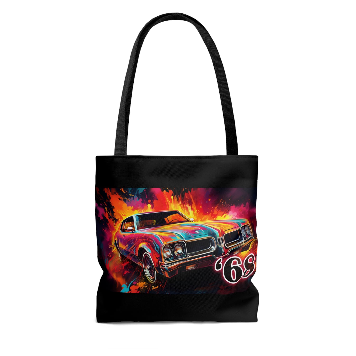 AOP Tote Bag - 1968 Oldsmobile Cutlass Supreme Neon Oil Painting Left - Cultura Life Design