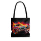 AOP Tote Bag - 1968 Oldsmobile Cutlass Supreme Neon Oil Painting Left - Cultura Life Design