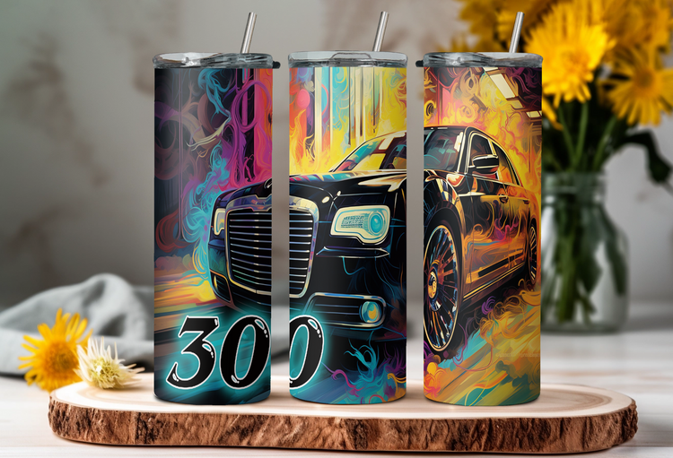 05 Chrysler 300 20 oz Skinny Tumbler Wraps Grp1, 4 x Sublimation Designs, Straight tumbler Wrap, Instant Digital Download PNG - Cultura Life Design