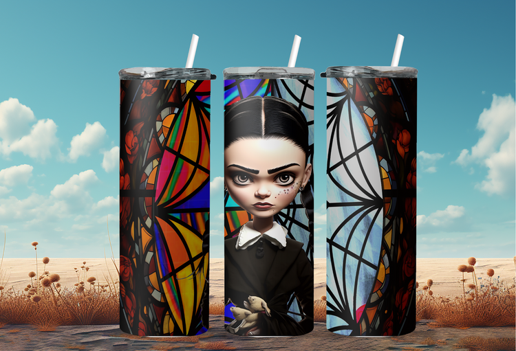 Wednesday Addams_Grp1, 20 oz Skinny Tumbler Wraps, 6 x Sublimation Designs, Straight tumbler Wrap, Instant Digital Download PNG - Cultura Life Design