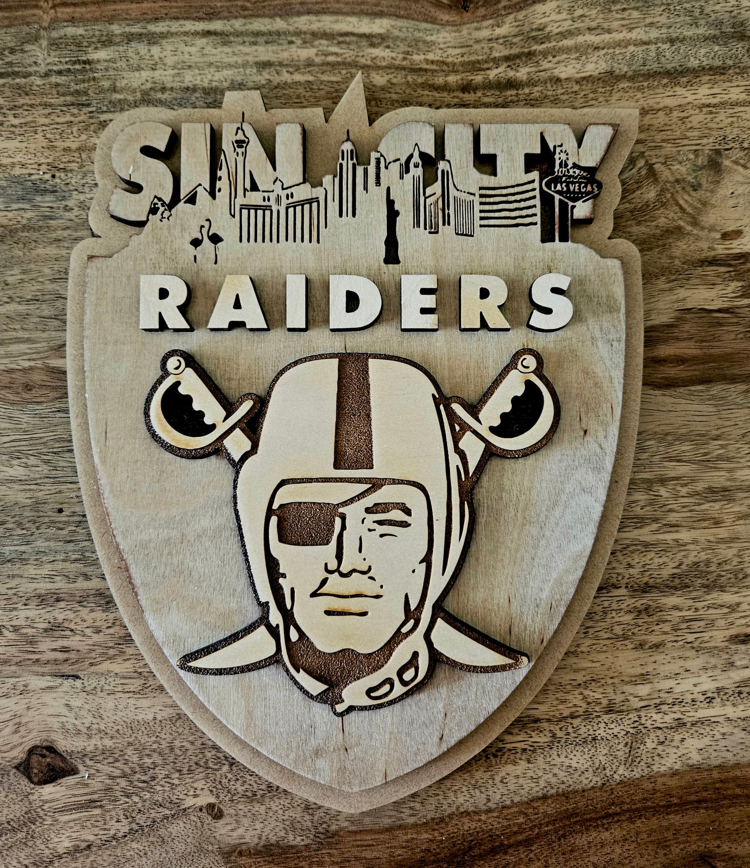 Las Vegas Raiders Coaster Laser Engraved Football Team Logo -  Sweden