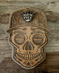 Sports Sugar Skull Wood Engraved Wall Plaques, NFL, MBL, NBA Inspired Fan Art - Cultura Life Design