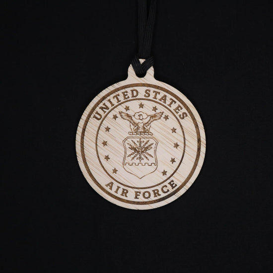 Military Inspired Wood Engraved Ornament, Vehicle Rear View Mirror Ornaments - Cultura Life Design