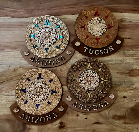 Personalized Aztec Calendar Wood Engraved Sign, Cultural Art - Cultura Life Design