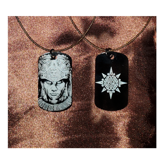 Aztec Inspired Art Dog Tags Necklaces - Cultura Life Design