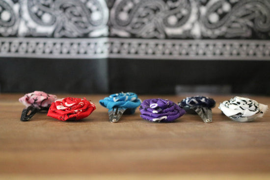 Bandana Rose Hair Clips - Cultura Life Design