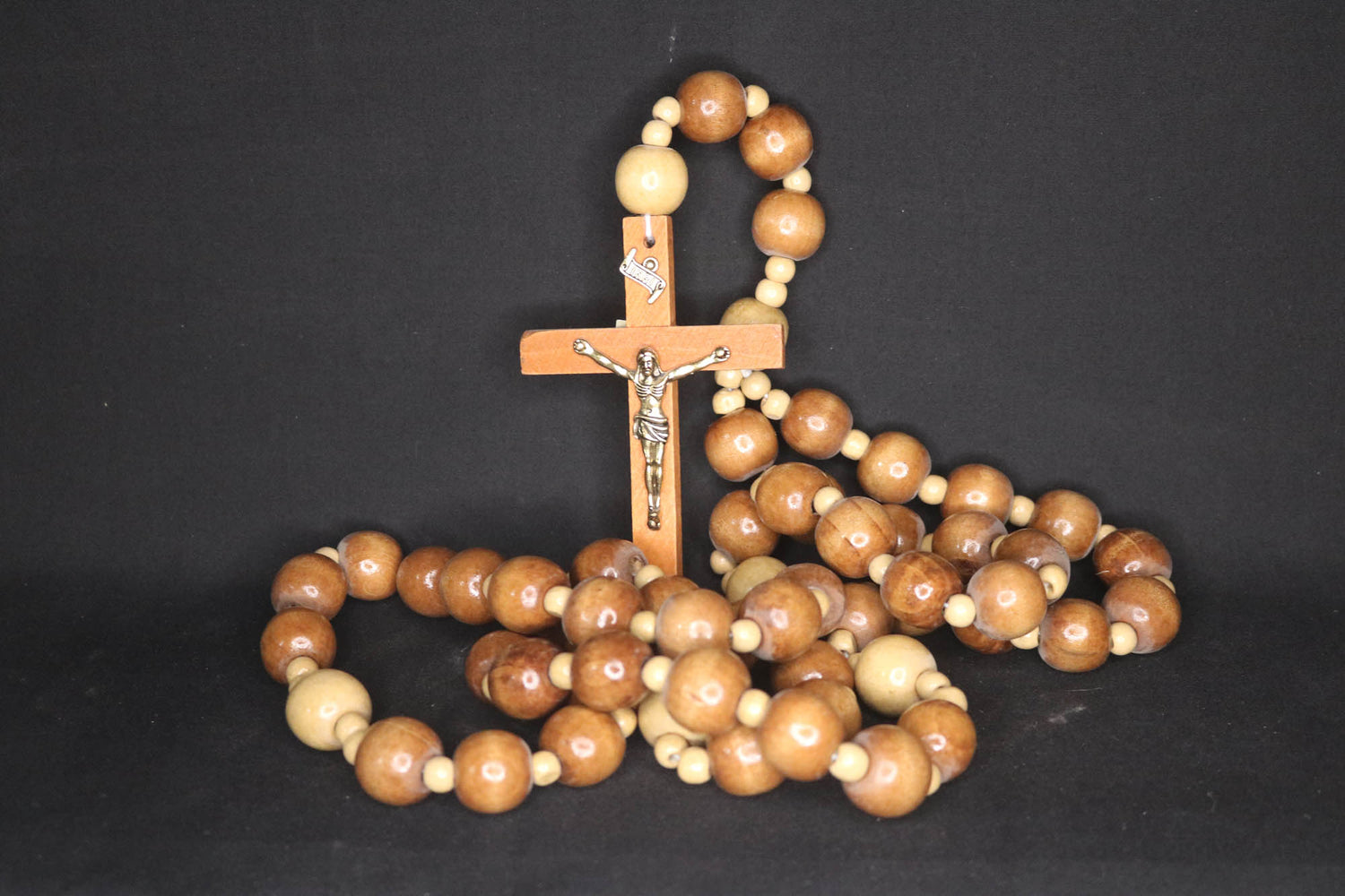 Religious Wall Rosary, Large Wood Rosary, Wood Rosaries Mexican Art - Cultura Life Design