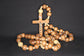 Religious Wall Rosary, Large Wood Rosary, Wood Rosaries Mexican Art - Cultura Life Design