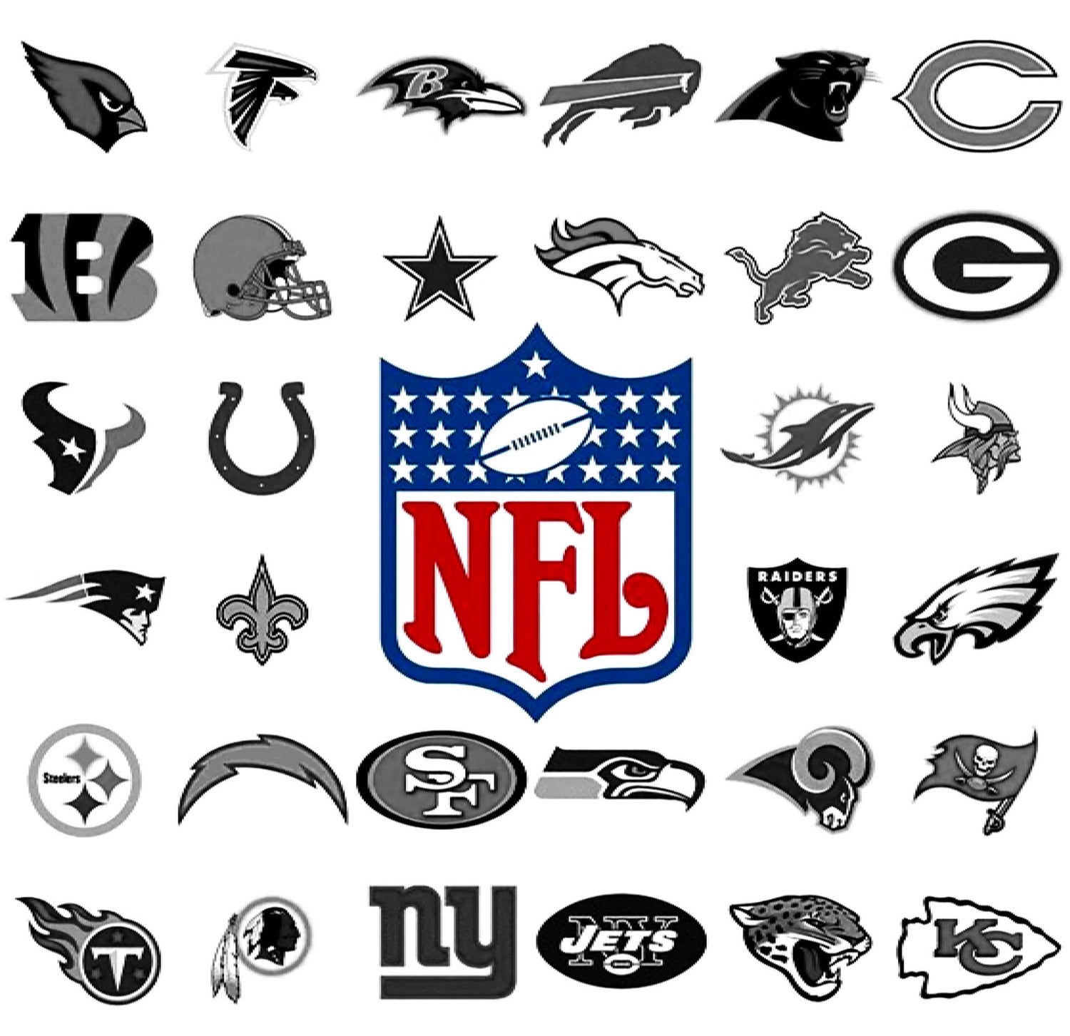 Wooden Nfl Logo 14” X 11” NFL Logo Rustic Wood Sign Wall Decor
