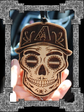 Baseball Sugar Skull Wood Engraved Ornament, MLB Inspired Fan Art, Rear-view Mirror Hanging Decoration - Cultura Life Design