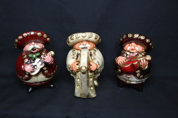 Mariachi Figurine Set of 7, Mexican Art Pottery - Cultura Life Design